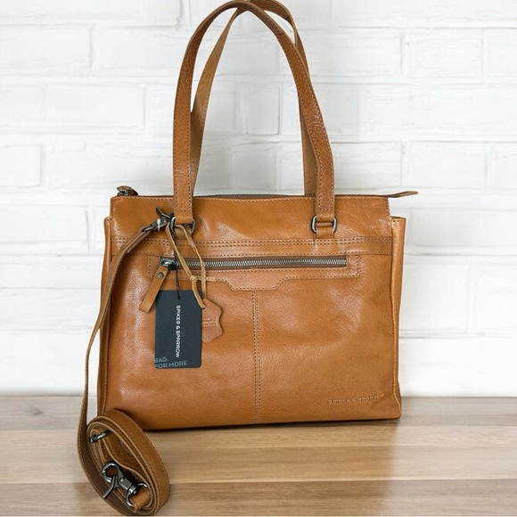 Spikes & Sparrow Handbags - Spikes & Sparrow Tan Leather Shoulder Bag